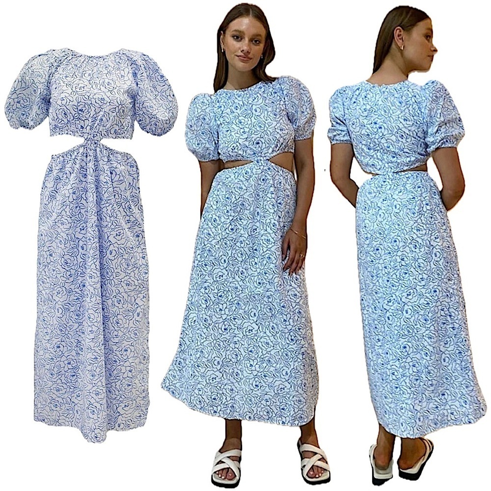 Faithful the Brand Martine Floral Print Alessandria
Maxi Cut Out Floral Dress